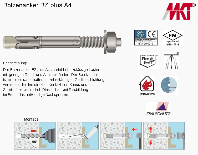 Stützpfosten mit Standfuß