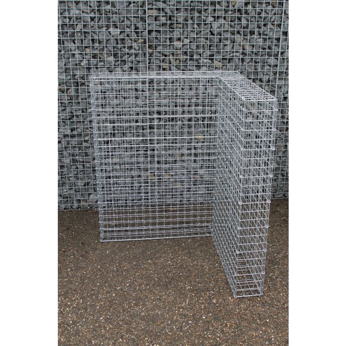 Gabionen Mülltonnenboxen Duo