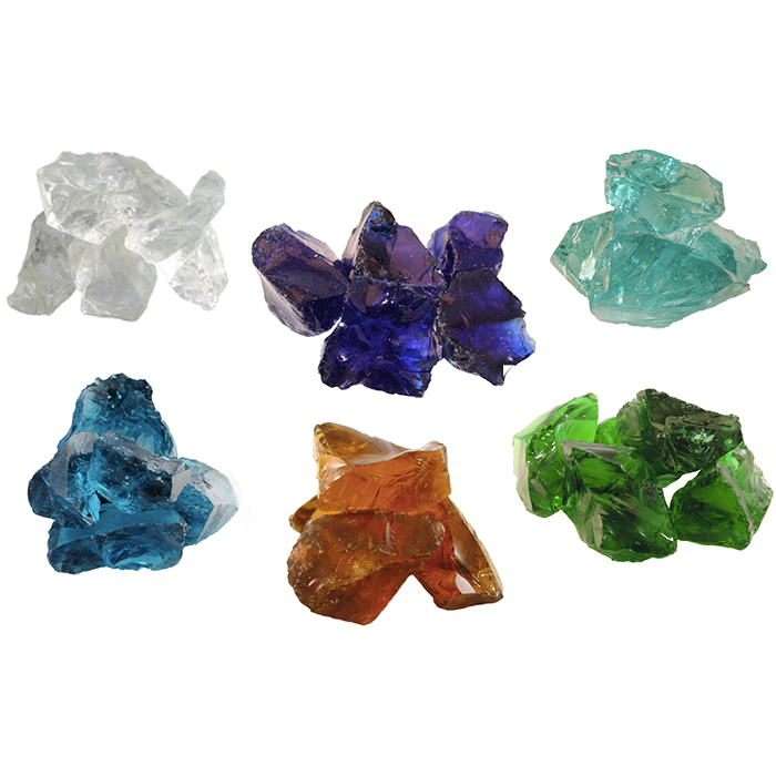 Glas-Brocken 6 Farben