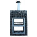 Steinkorb Block-Kamin mit erhöhte Grill XL lxhxt 1,20m x 1,80m x 0,50m