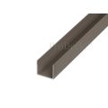 Alu U-BodenProfil Grau Braun / Taupe 1 Meter lang