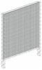 LärmschutzGabione lxhxt 2,53m x 2,03m x 0,23m - Wandsäulen Höhe 2,5m