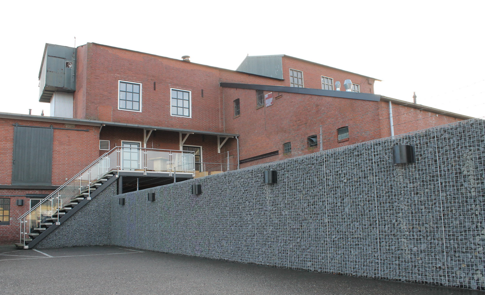 Gabionen befullt mit Basalt 56-75mm