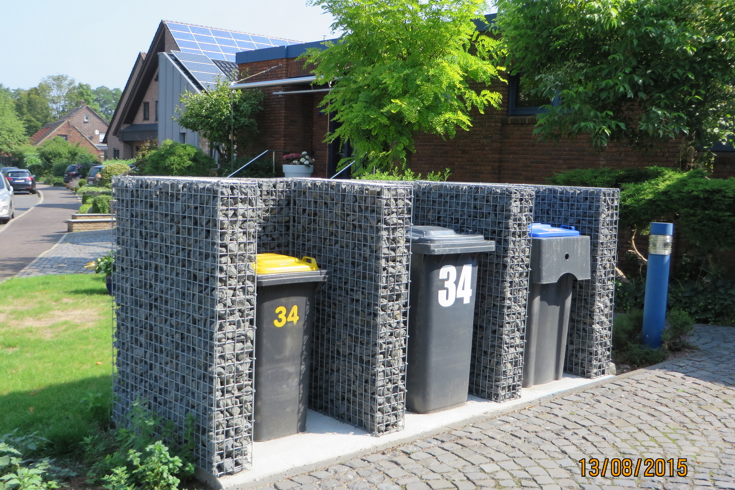 Gabionen Mülltonnenbox nach Maß
