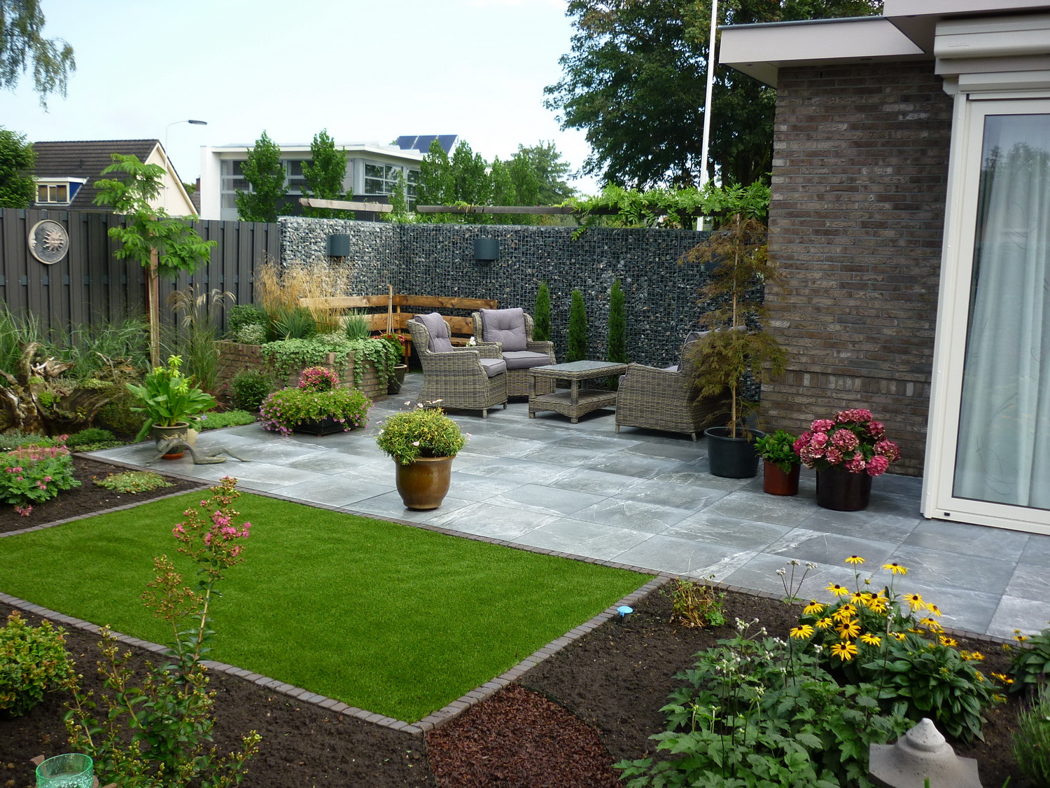 Gabionen mit Norwegen Granit