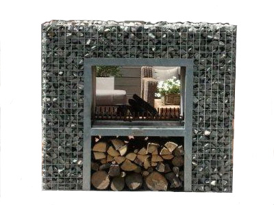 Steinkorb Block-Kamin Grill
