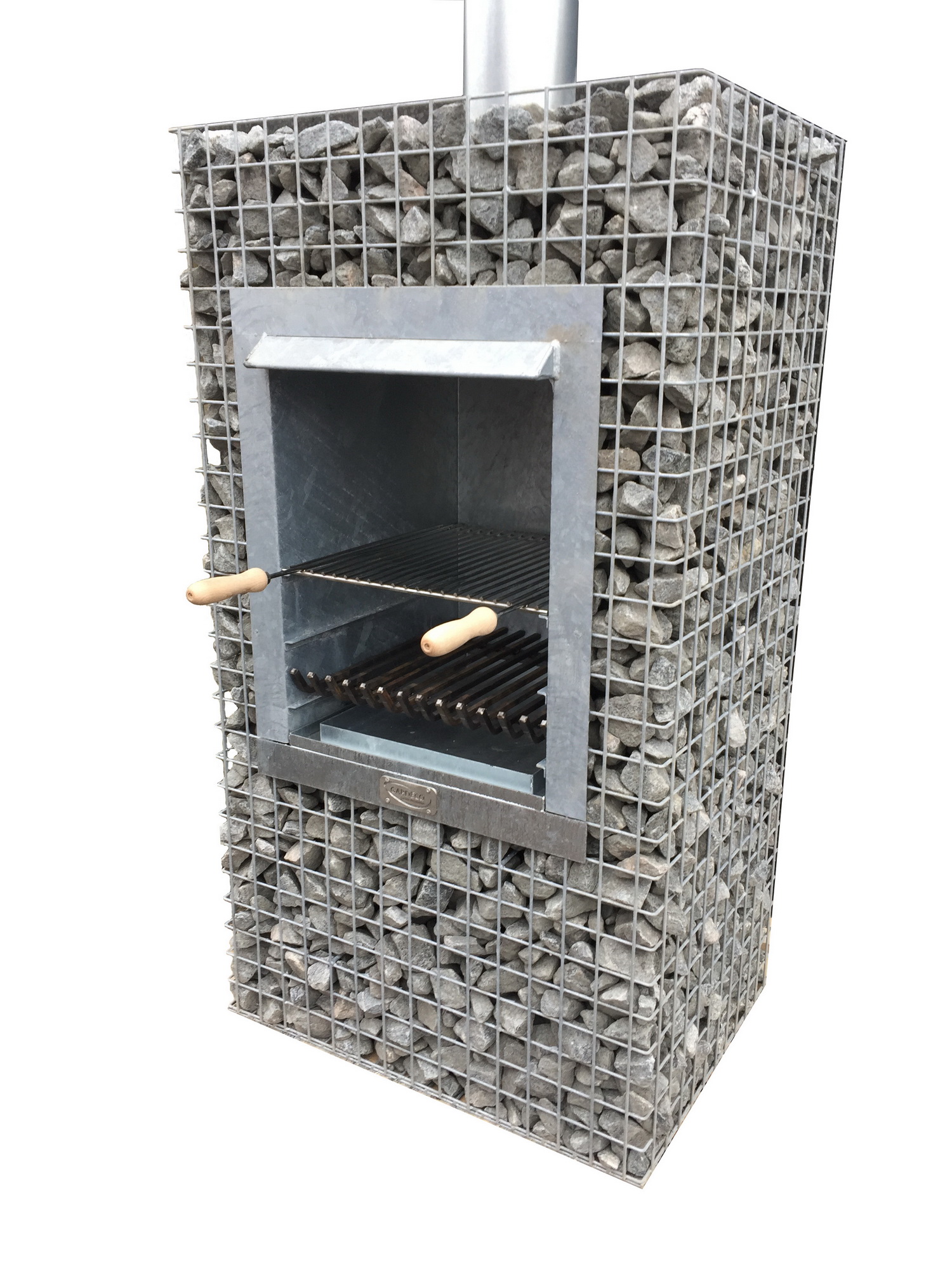 Steinkorb Wandkamin Grill XS