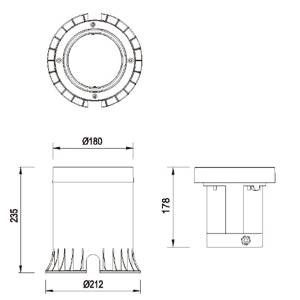 LED Bodenspot Sus Big Sun 24V 9.0Watt