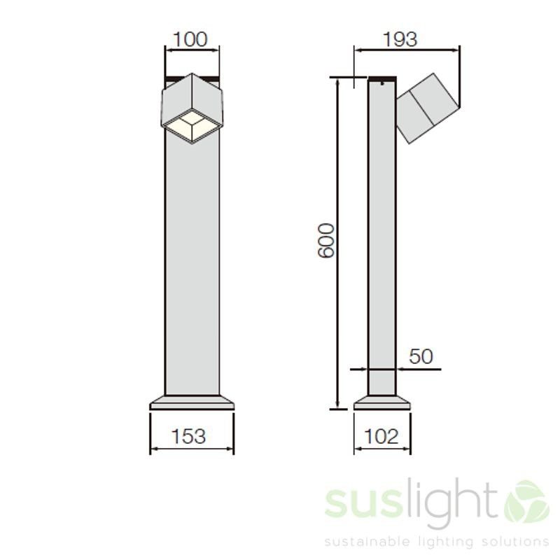 Sus Cube - 24V 3.5 Watt afmetingen