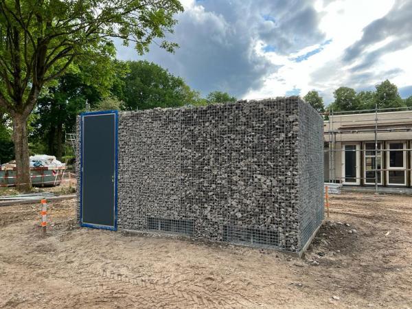 Gabionen Umbau für eine Wärmepumpenanlage Gabionen Umbau