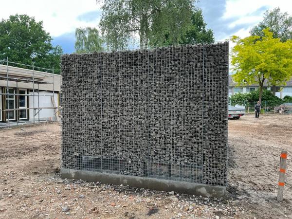 Gabionen Umbau für eine Wärmepumpenanlage Gabionen Umbau