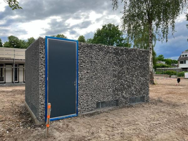 Gabionen Umbau für eine Wärmepumpenanlage Gabionen Umbau