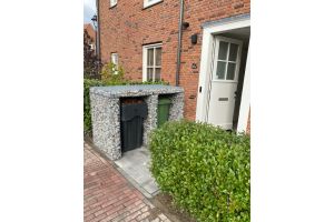 Gabionen Eckkamin – Gabionen Mülltonnenverkleidung