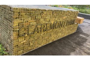 Claremont Park London Steinkörbe – Gabionen. Claremont Park London Steinkörbe