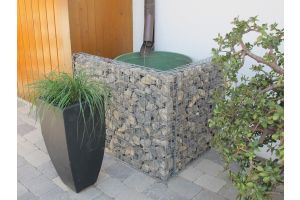 Gabionen Eckkamin – Gabionen Mülltonnenverkleidung