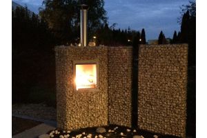 Gartenkamin mit Yellow Sun – Gartenkamine. Gartenkamin mit Yellow Sun