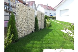 Gabione mit Yellow Sun Bruchstein – Yellow Sun Bruchstein