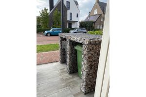 Gabionen Eckkamin – Gabionen Mülltonnenverkleidung