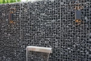 Gabionen – Wasserfall. Gabionen