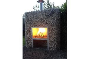 Gabionen Kamin – Gartenkamine. Gabionen Kamin