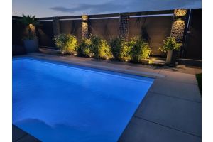 WPC Sichtschutzzaun mit Gabionen – Gabionen LED beleuchtung