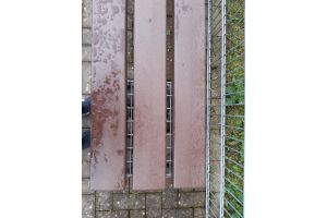 Gabione mit Sitzbank – Gabionenbank