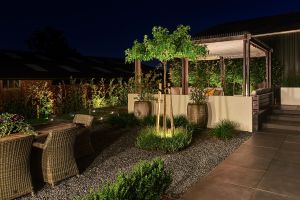 Inspirationsfoto mit LED-Beleuchtung – Gabionen LED beleuchtung