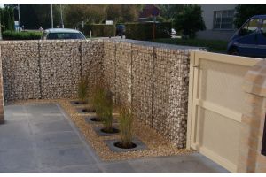 Gabione mit Yellow Sun Bruchstein – Yellow Sun Bruchstein