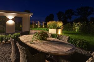 Inspirationsfoto mit LED-Beleuchtung – Gabionen LED beleuchtung