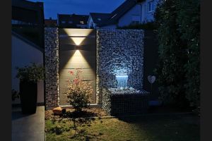 Gabionen Wasserfall – Gabionen LED beleuchtung