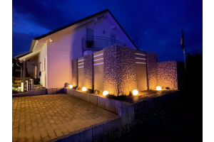 Gabionen Sichtschutz mit WPC-Sichtschutz – Gabionen. Gabionen Sichtschutz mit WPC-Sichtschutz