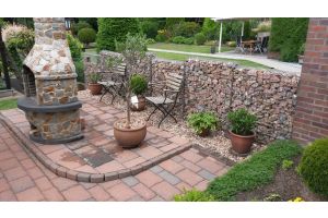 Gabione mit Grauwacke Bruchstein – Grauwacke Bruchsteine