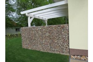 Gabione mit Grauwacke Bruchstein – Grauwacke Bruchsteine