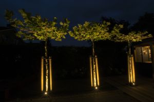 Inspirationsfoto mit LED-Beleuchtung – Gabionen LED beleuchtung