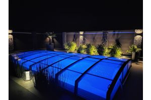 Gabionen Steinkörbe bei Nacht bzw. im Dunkeln – Gabionen. Gabionen Steinkörbe bei Nacht bzw. im Dunkeln