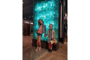 Gabione mit Glasbrocken – Glasbrocken