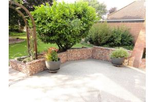 Gabione mit Grauwacke Bruchstein – Grauwacke Bruchsteine