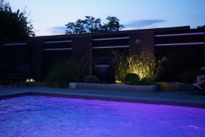 Komposit Sichtschutz Anthrazit – WPC-zaun mit Gabionen. Komposit Sichtschutz Anthrazit