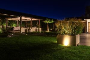 Inspirationsfoto mit LED-Beleuchtung – Gabionen LED beleuchtung