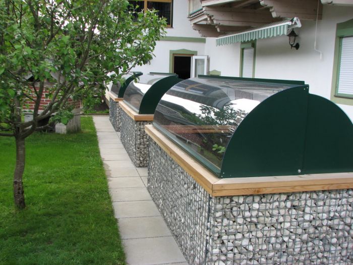 Gabionen-Hochbeet für kleinen Garten
