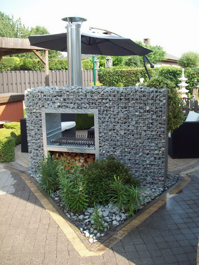 gabionen grill